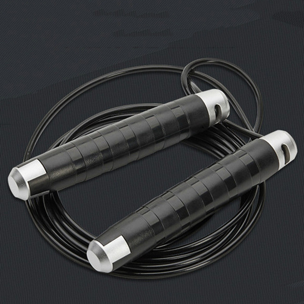 Jump Rope Bearing - حبل قفز أسود من الفولاذ مع