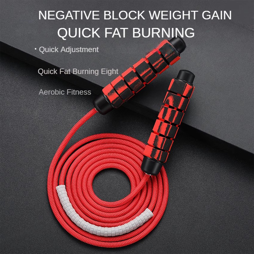 Jump Rope Bearing - حبل قفز مثقل مضاد للتشابك بمقبض