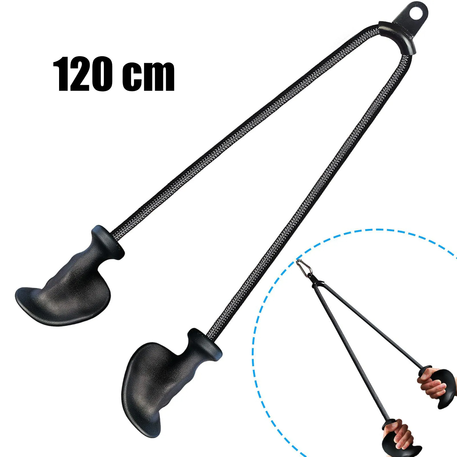 Lat Pulldown Cable - حبل مريح ثلاثي الرؤوس، سهل الإمساك،