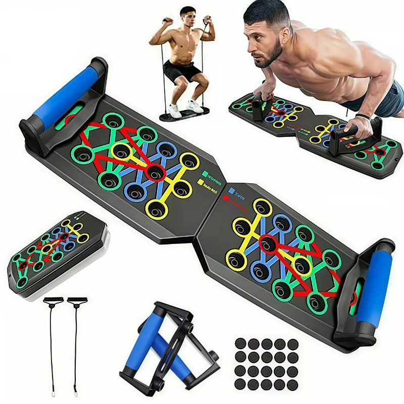 Home Gym Garden - لوح تمارين قابل للطي مع أربطة