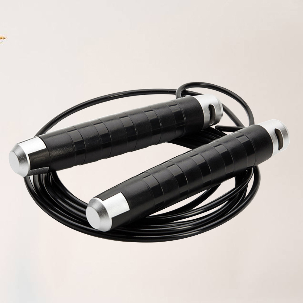 حبل قفز أسود من الفولاذ مع نظا - مراجعة Jump Rope Bearing وسعره