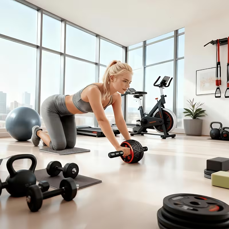 عجلة تمارين البطن وسجادة الركب - مراجعة Home Gym Garden وسعره