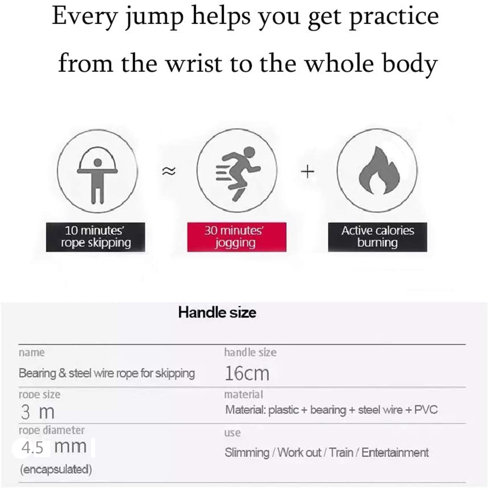 حبل القفز مع مقابض من إسفنج ال - مراجعة Jump Rope Bearing وسعره