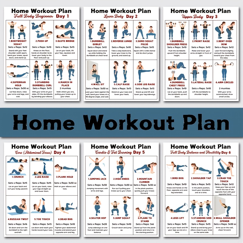 6 قطع من مخططات التمارين المنز - مراجعة Workout Plan Home Gym وسعره