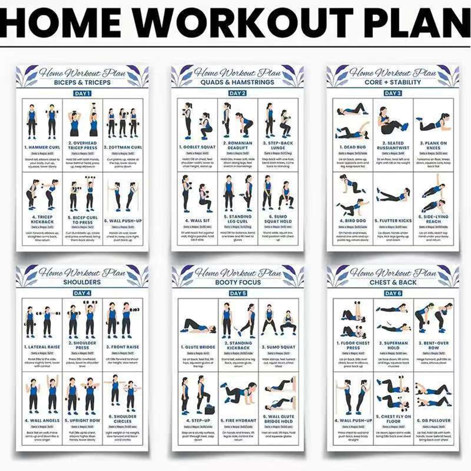 ملصق للتمرين مكون من 6 قطع لكا - مراجعة Home Gym Guide وسعره