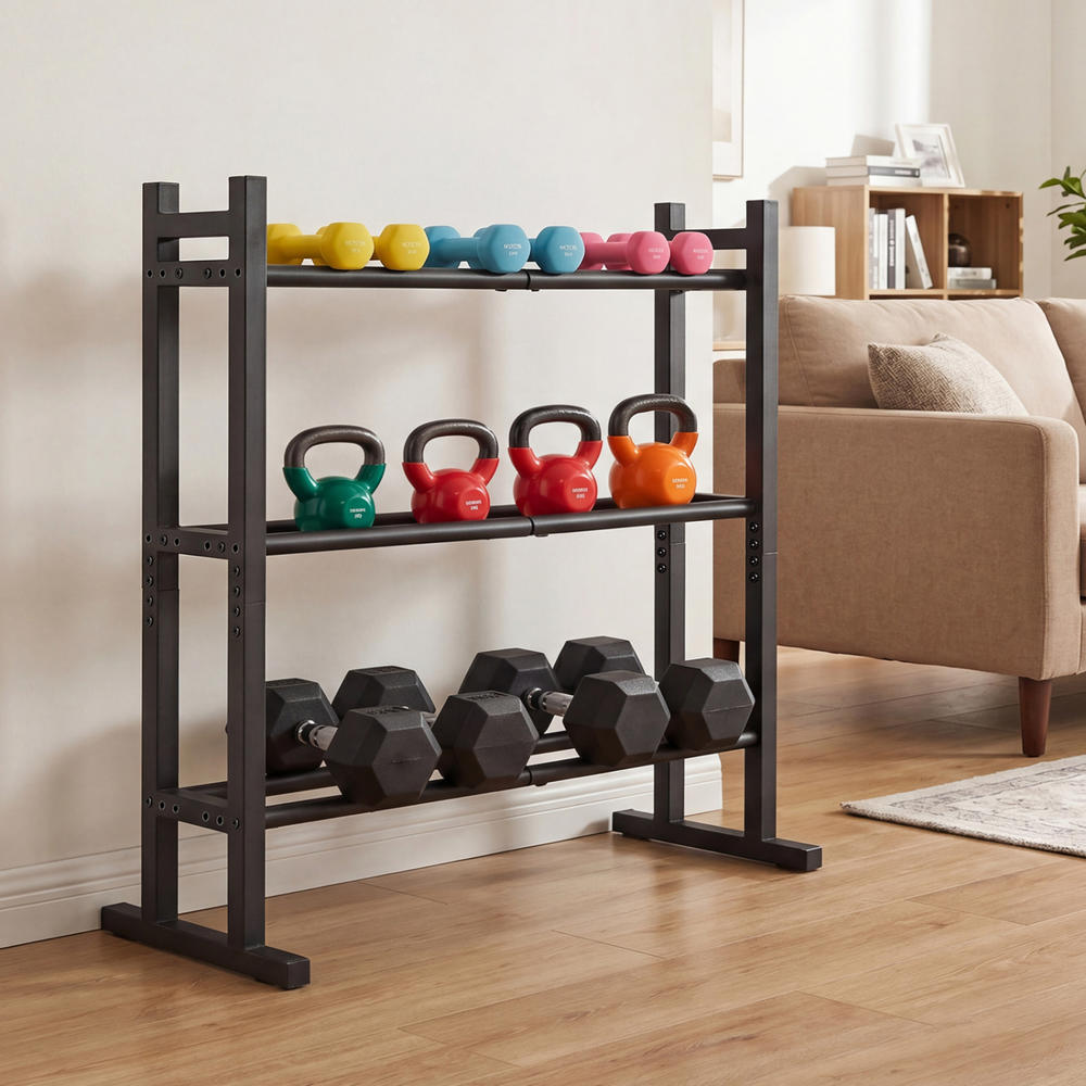 حامل أثقال ثلاثي الطبقات شديد  - مراجعة Home Gym Equipment وسعره
